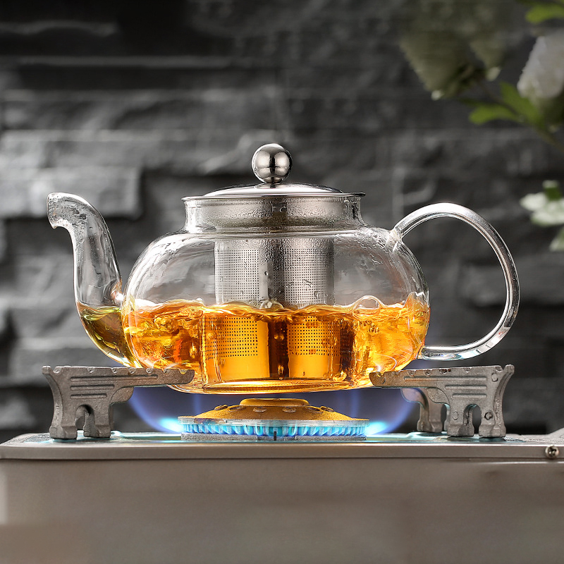 Dispenser Coffee And Tea - 600/800 мл термостойкий стеклянный чайник, Цветочный