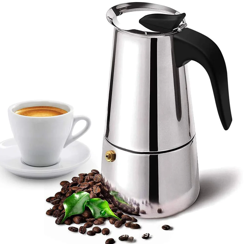 Moka Pot Stove - Кофеварка Мока премиум-класса из нержавеющей стали,